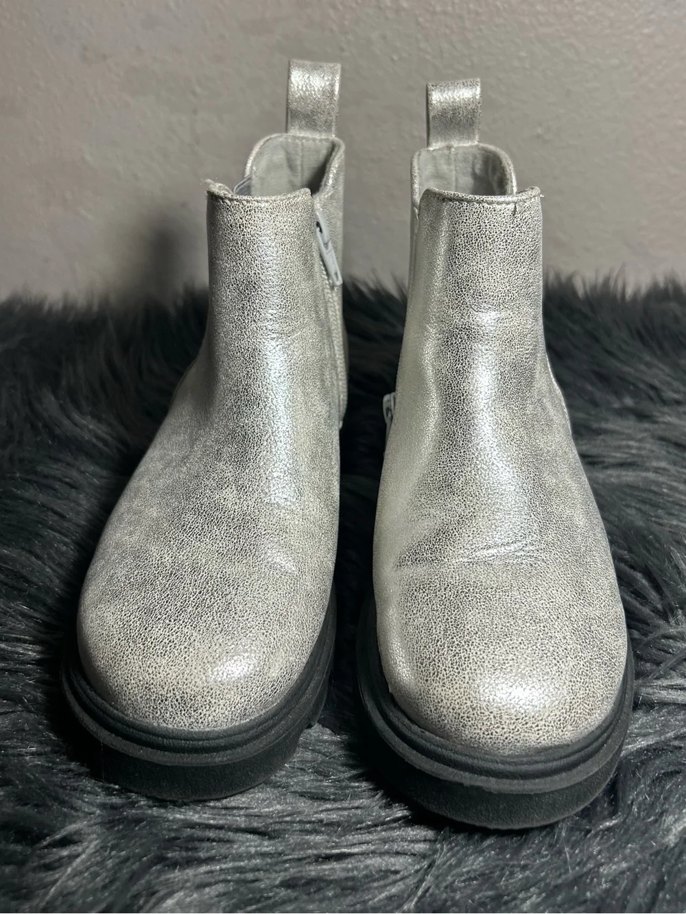 Sonoma Goods For Life Rovie Kids Chelsea Boots Kids Metallic Silver Size 13